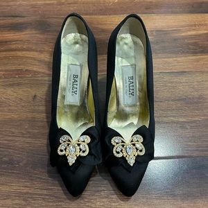 Vintage Bally Satin Heels size 6